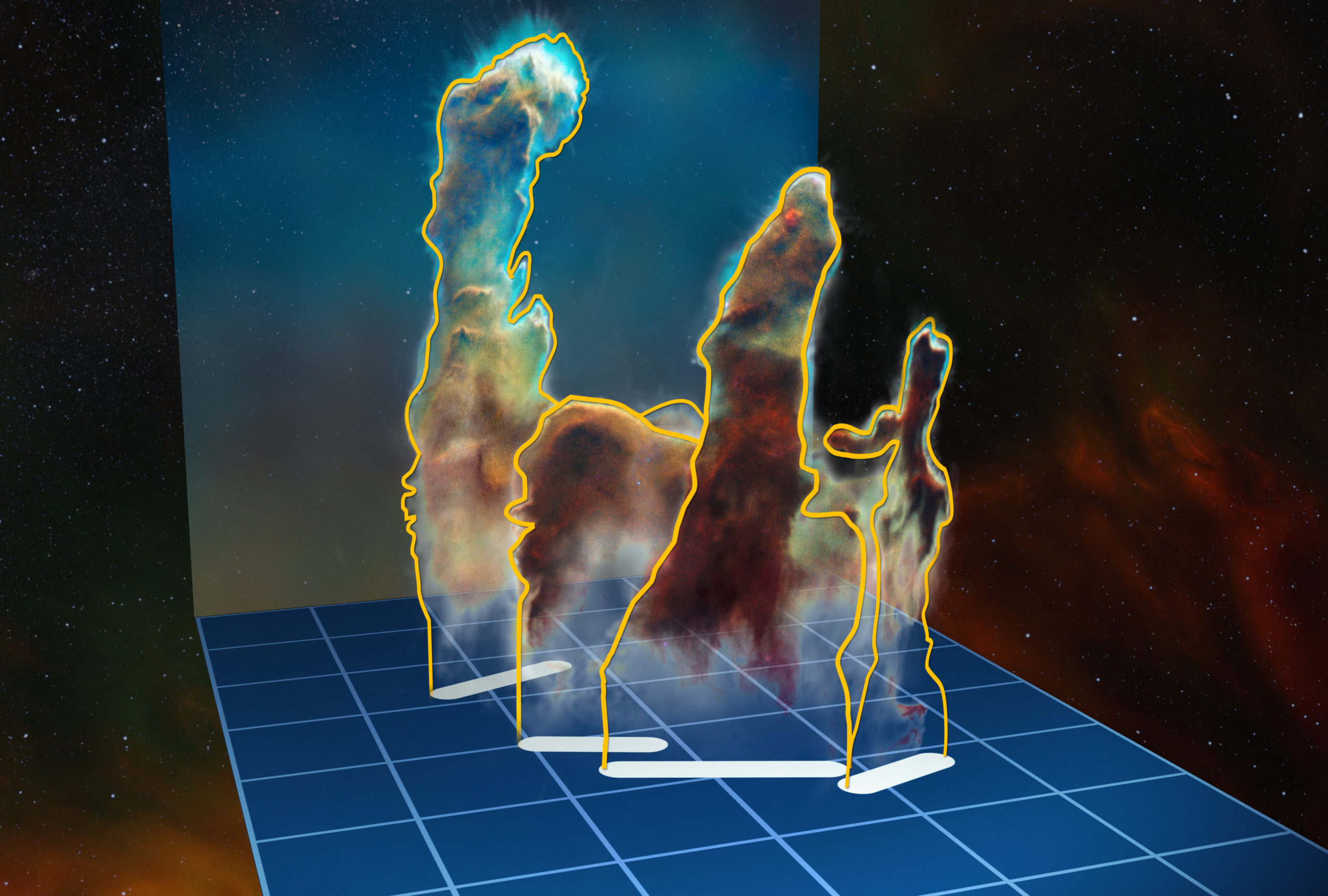 A model new look in 3D on the Pillars of Creation