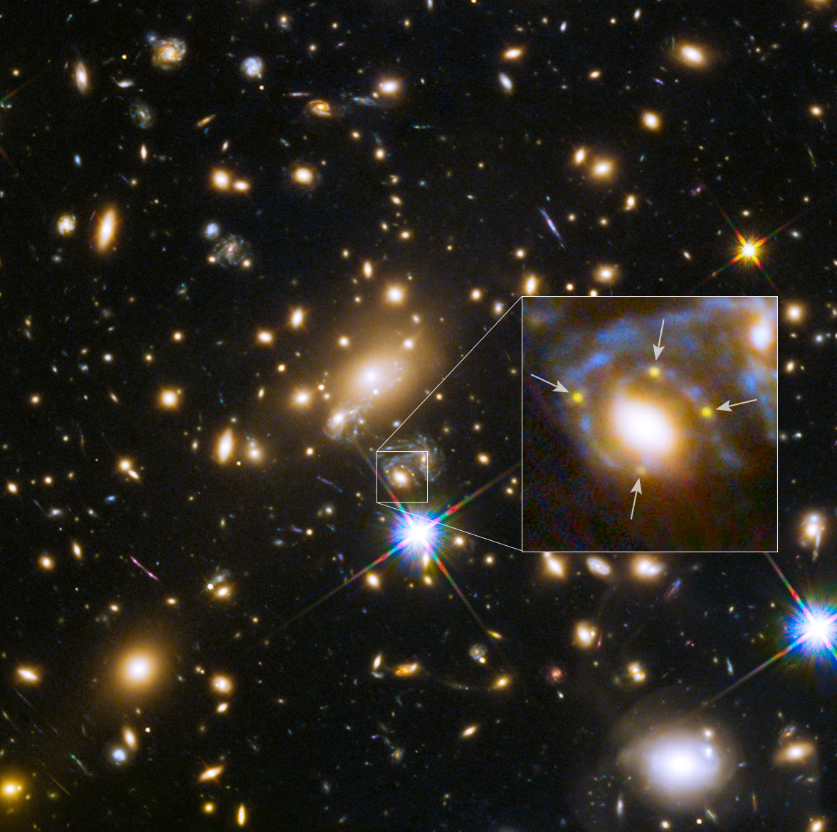 An explosive quartet: Supernova ‘multiplied’ by galaxy